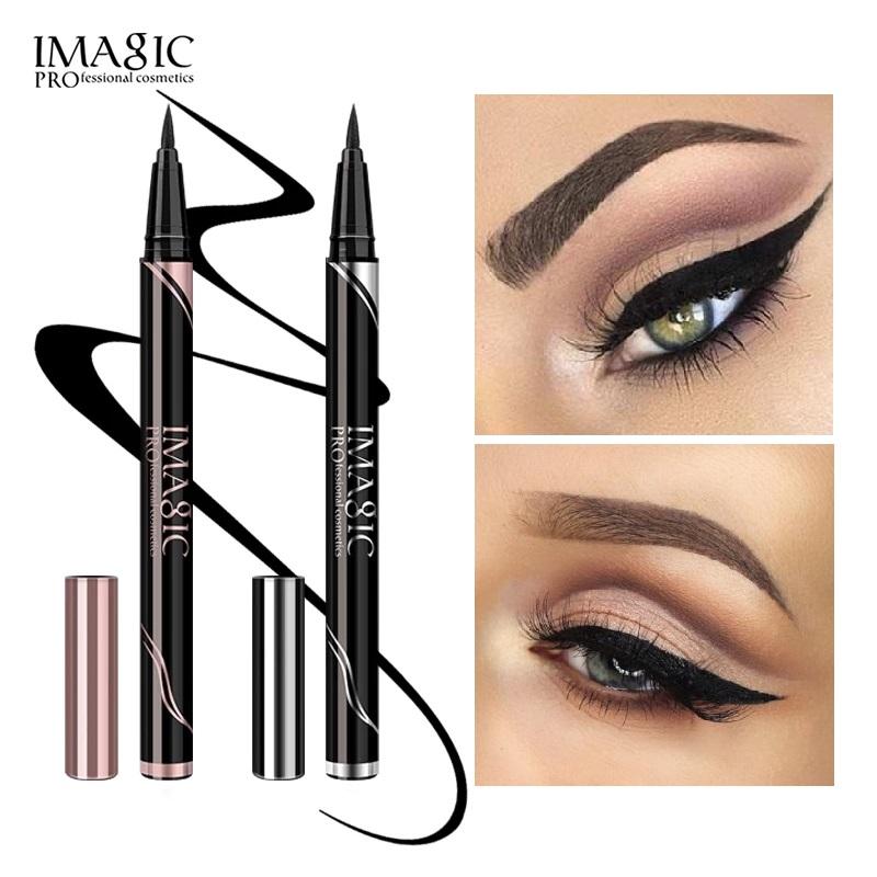 

IMAGIC New Black Long-lasting Makeup Eyeliner Waterproof Cosmetics Anti-fouling Eyeliner Beauty Liquid Makeup Official Product, E01-matte