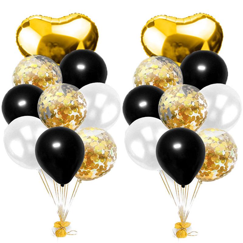 

Party Decoration Balloon Birthday Deco Wedding Favors Black Gold Ballon Babyshower Helium Balloons Decorations Kids Balls
