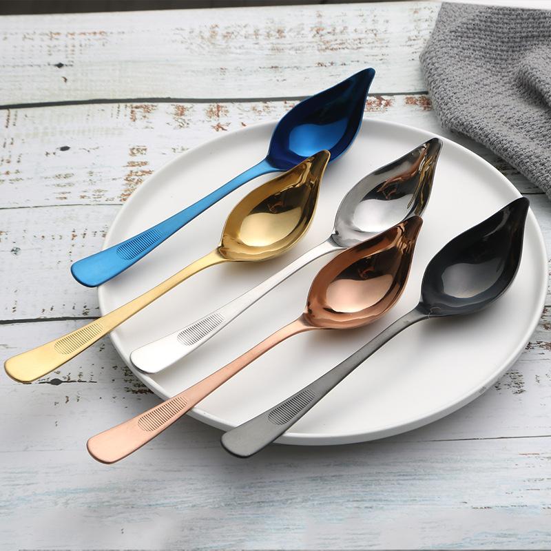 

304 Soup Ladle Sauce Spoon Stainless Steel Duck Mouth Shaped Dressing Spoon Long Hanging Tableware Scoop Utensil Ladle