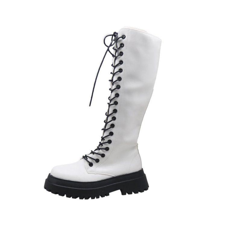 

Women Winter Snow Boots New Fashion Style Super High-top Shoes PU Leather Women With Ankle Winter Boots, Black