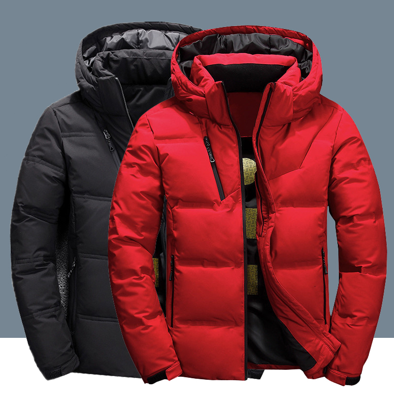 

2021 New Men Hat Detachable Winter Parkas Outwear Jacket Hip Hop Coats Fashion Male Coat Mens Brand Thick Warm Clothing Rann, Yr19070009red
