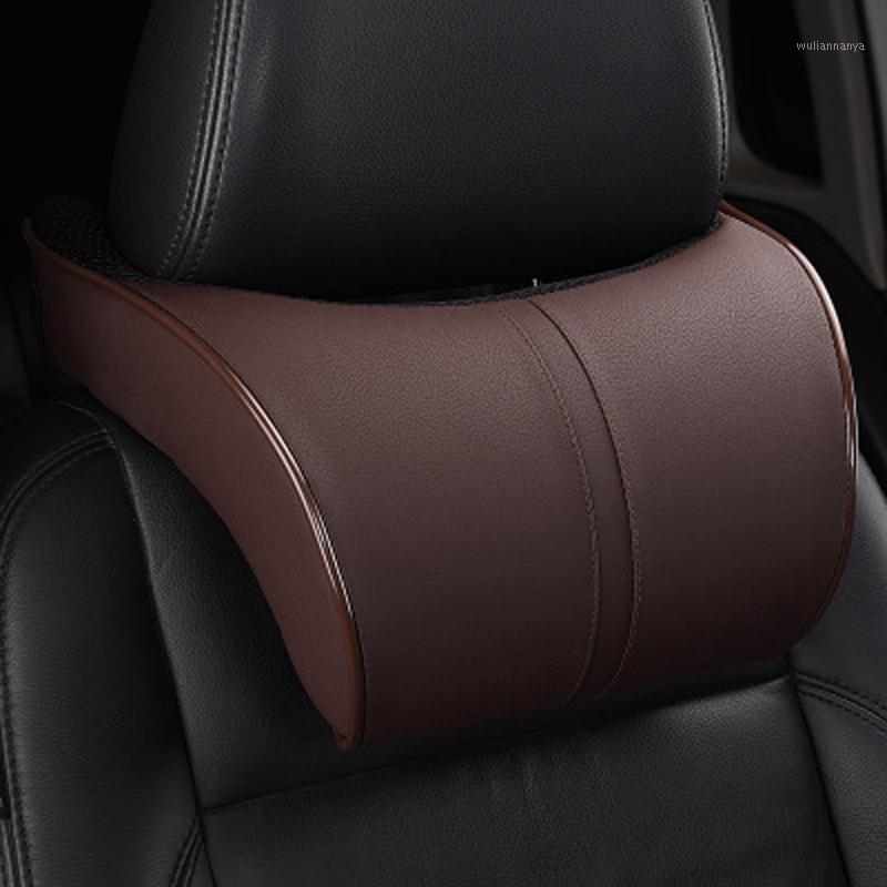 

Seat Cushions CHIZIYO 1PC Car Headrest Leather Auto Neck Protection Rest Pillows For Supports Cushion Memory Cotton