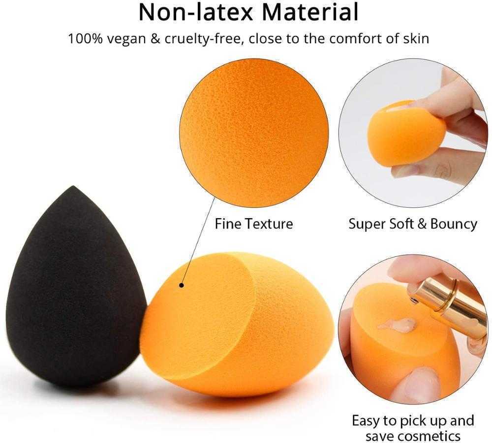 

2022 adultshop Sponge Makeup 10 PCS Latex Free Blender Beauty Set For Foundation Concealer & Powder Dual-use Tools 210624