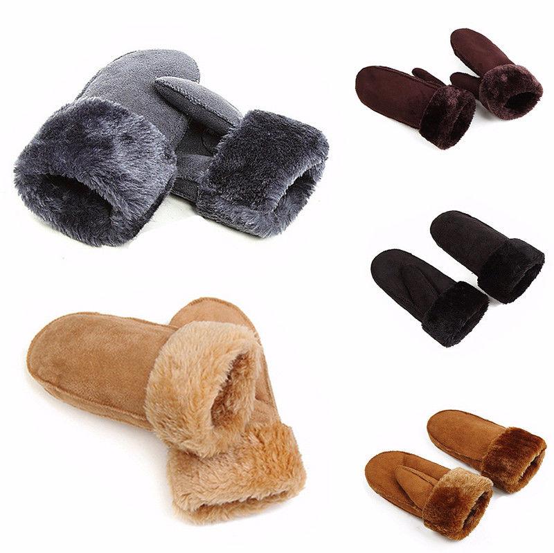 

Five Fingers Gloves Women´s Winter Sheepskin With Warm Velvet And Fur Mittens