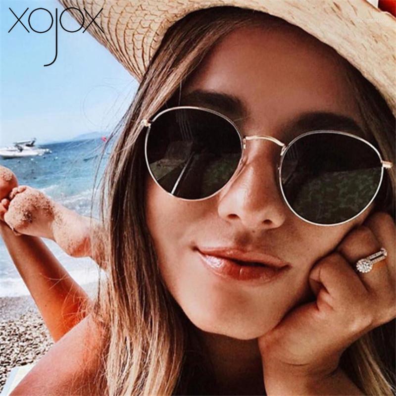 

XojoX 2020 Luxury Mirror Sunglasses Women/Men Brand Designer Glasses Lady Round Sun Glasses Street Beat Gafas1
