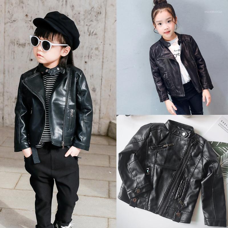 

Clothes For Girls Leather Jackets Cool Children Clothing Jacket For Girl Autumn Winter Kids Baby Windbreaker Outerwear Coat1, Bk