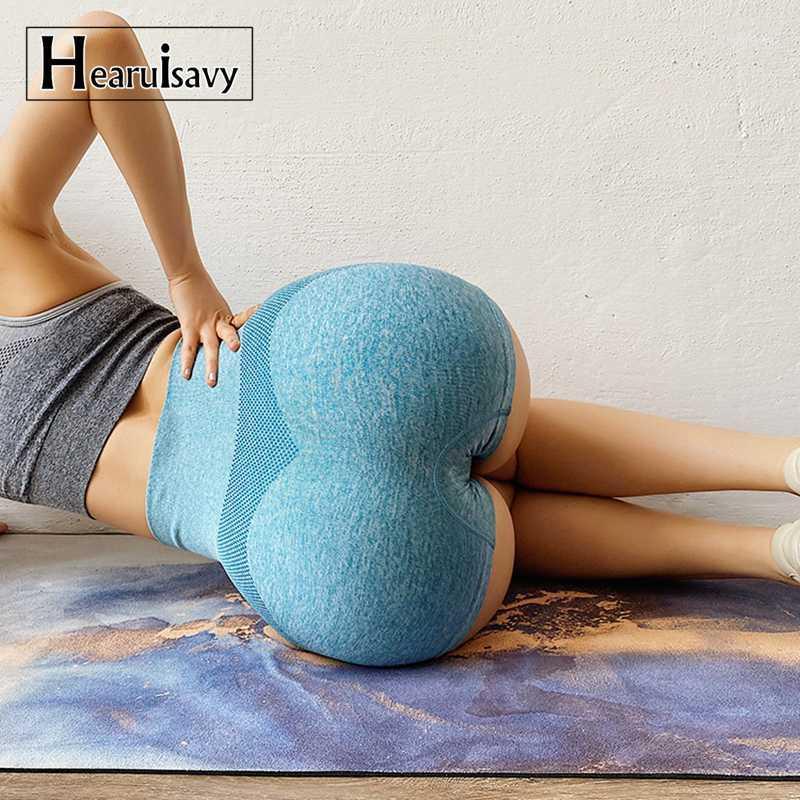 

High Waist Seamless Gym Shorts Scrunch BuWomen Jogger Yoga Sport Fitness Running Hot Short Pants Exercise Workout Leggings1, Blue