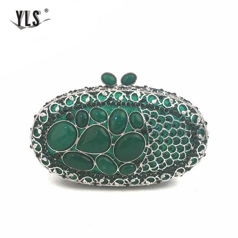 

Celebrity Red Green Vintage Natural Agate Stone Evening Clutch Handbags Luxury 2020 Women Crystal Wedding Purse Party Bag