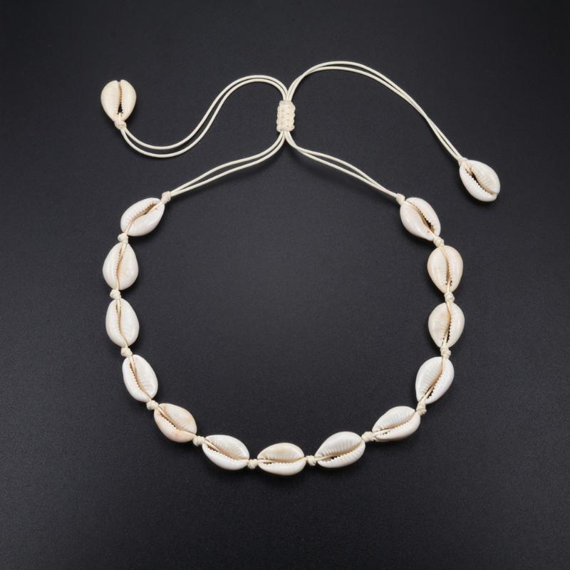 

Chokers Summer Shells Women Necklace Choker Natural Sea Conch Beads Chain Rope Bohemian Necklaces Jewelry Beach Girl Gifts Adjustable