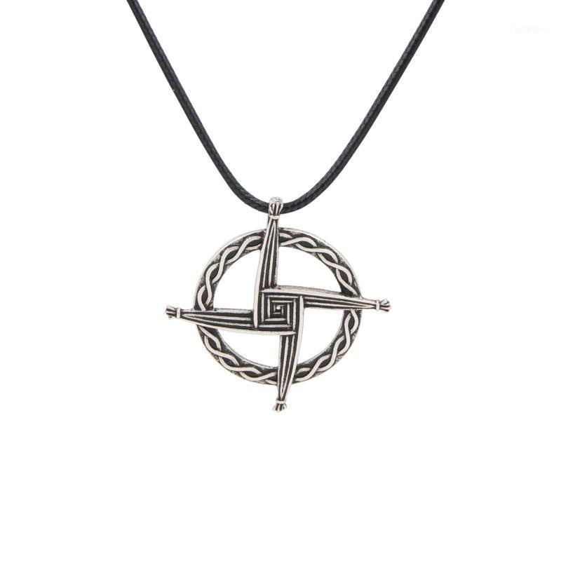 

Irish Talisman Pendant Necklace Celtics Cross Brigid's For Women or Men Gift1