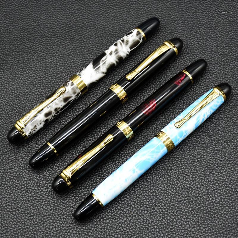 

16Pcs Business Iraurita Fountain pen Full metal Golden Clip luxury pens student Gift Ink pen Stationery Office school supplies1, Red