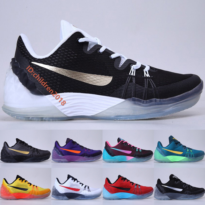 

Bryant Venomenons 5 Men Basketball Shoes Classic White Black Metallic Gold South Beach USA Lob City Outdoor Sneakers Size 40-46