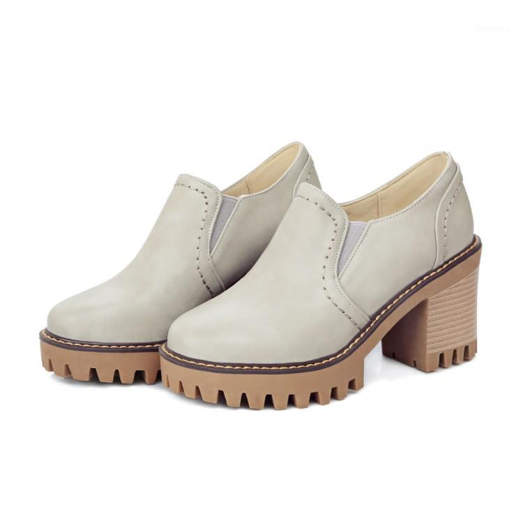 

Plus Size Simple casual coarse single shoes ladies high heels women shoes woman pumps1, Black