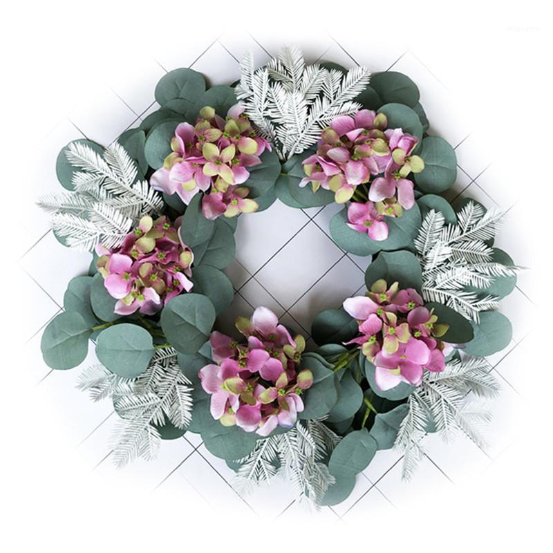 

Simulation Rose Hydrangea Wreath Home Door Decoration Fake Wreath Wedding Bridal Headdress Valentine's Day Christmas Gift 1pc1, As pic