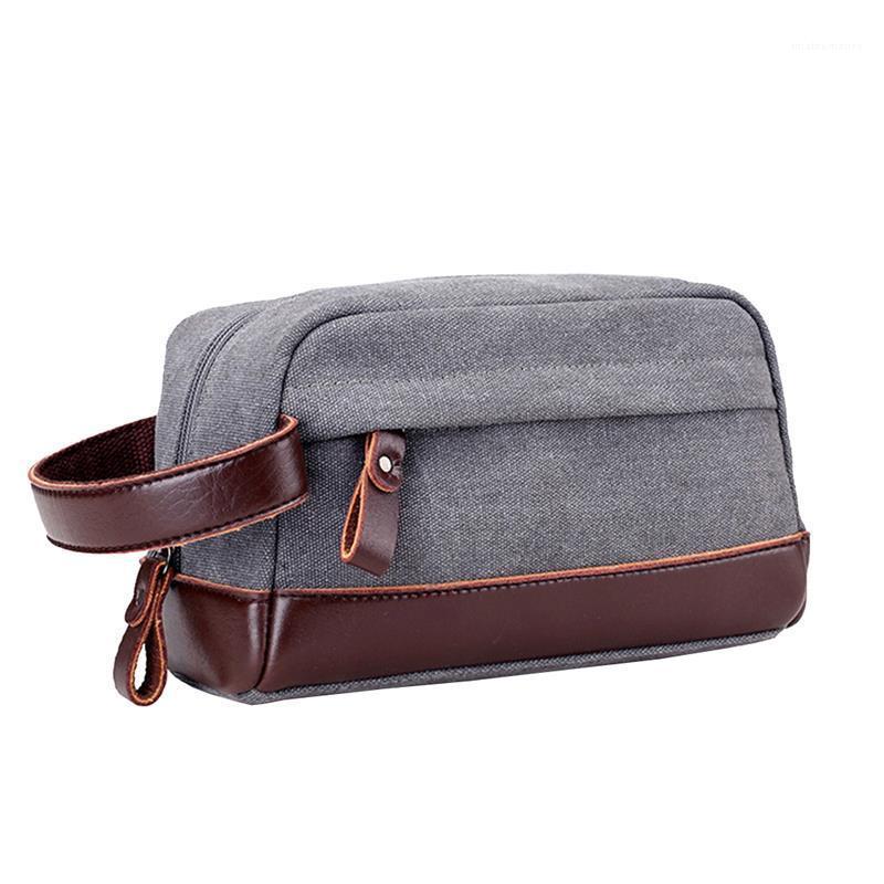 

Bageek 1pc Toiletry Bag Fashion Canvas Creative Retro Toiletry Pouch Clutch Bag Cosmetic Travel Organizer Unisex For Outdoor1, Gray