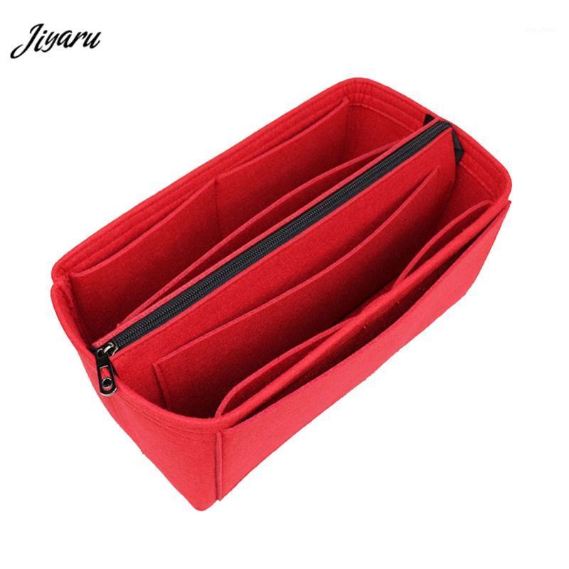 

Red Felt Insert Bag Travel Cosmetic Pouch for Women Makeup Organizer Ladies Handbag Toiletry Storage Tote Insert Liner Pouch1, Style 2