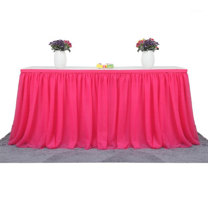 

183 x 77 cm Tutu Tulle Table Skirt Tableware Cloth Wedding Party Baby Shower Party Home Decor Table Skirting Birthday1