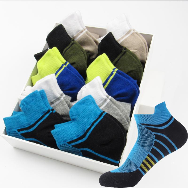 

10 Pair New Men's Socks Harajuk High Quality Man Breathable Thin Short Socks Summer Casual Mesh Sports Ankle Cotton Sokken, 5 yellow 5 mix