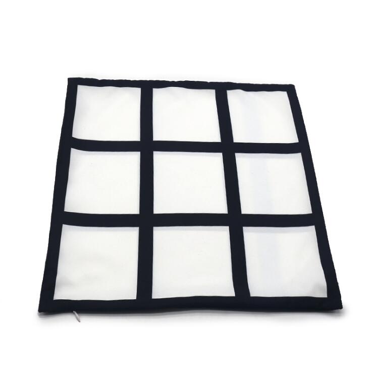

Blank Sublimation Pillow Case 40*40cm Black Grid Heat Transfer Throw Cushion Cover Home Sofa Pillowcases CCA12601 60pcs, As picture
