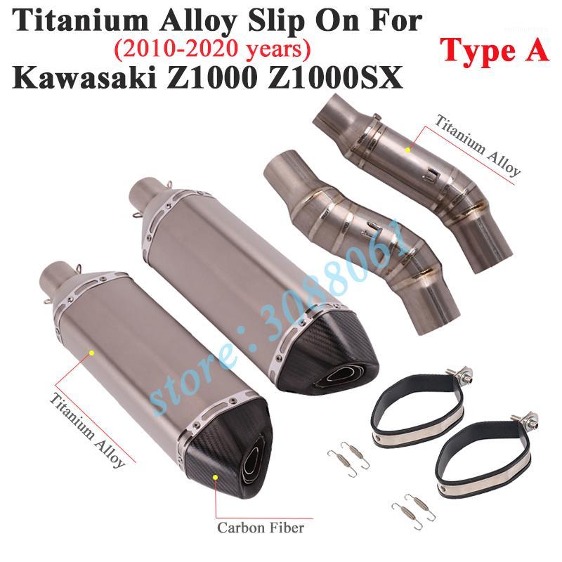 

Titanium Alloy Slip On For Z1000 Z1000SX 2010 - 20 Motorcycle GP Exhaust Escape Modify Mid Link Pipe Left Right Muffler1