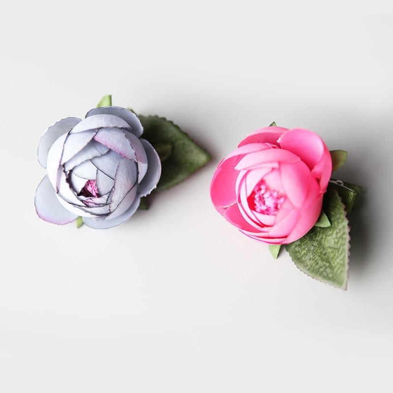 

Boutique 20pcs/2C Fashion Cute Flower Girls Hairpins Solid Kawaii Floral Girls Hair Clips Headwear Accessories Hot Pink Purple