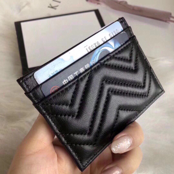 

Designer Card Holder Men Women's card holders Black Lambskin Mini wallets Coin purse pocket Interior Slot Pocket guci Leather, Brown;gray