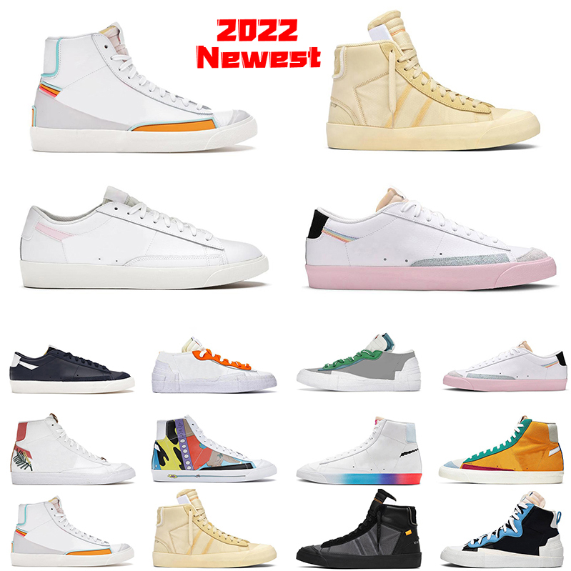 

blazer mid 77 vintage low men women casual shoes Black White Multi Color Pink Foam Pacific Blue Kumquat Thermal mens trainers platform sneakers, Item#38