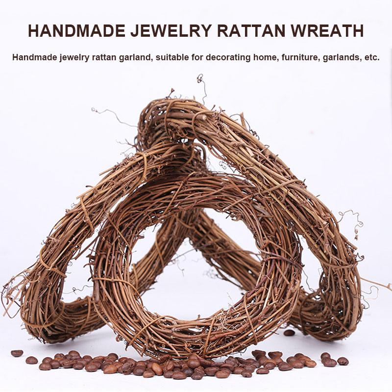 

Retro Christmas Wreath Hang Natural Garland Dried Rattan Xmas Home Wall Decor J99Store1, 8cm