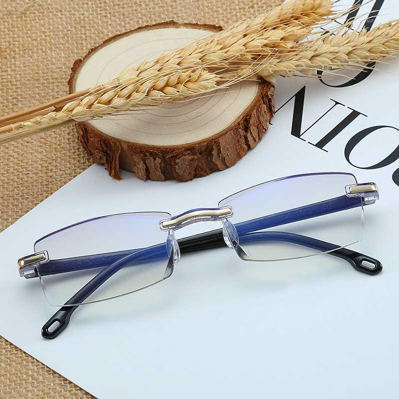 

Sunglasses Fashionable Ultralight Rimless Reading Glasses Women Men Clear Lens Anti-Blu-Ray Computer Presbyopia Reader1