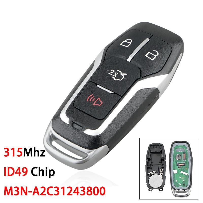 

Ford 4 Buttons Remote Key 315Mhz ID49 M3N-A2C31243800