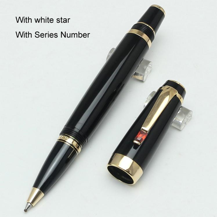 

Limited Edition High Quality Black Resin Roller Ball Pen with Series Number, Hot Sell Pen with Random Diamond, Gem send randomly