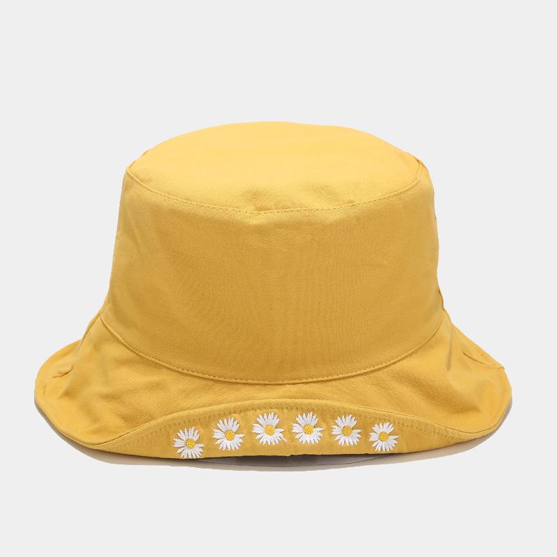 

Basin hats for women embroidered fisherman hat Korean cute bucket hats, Black