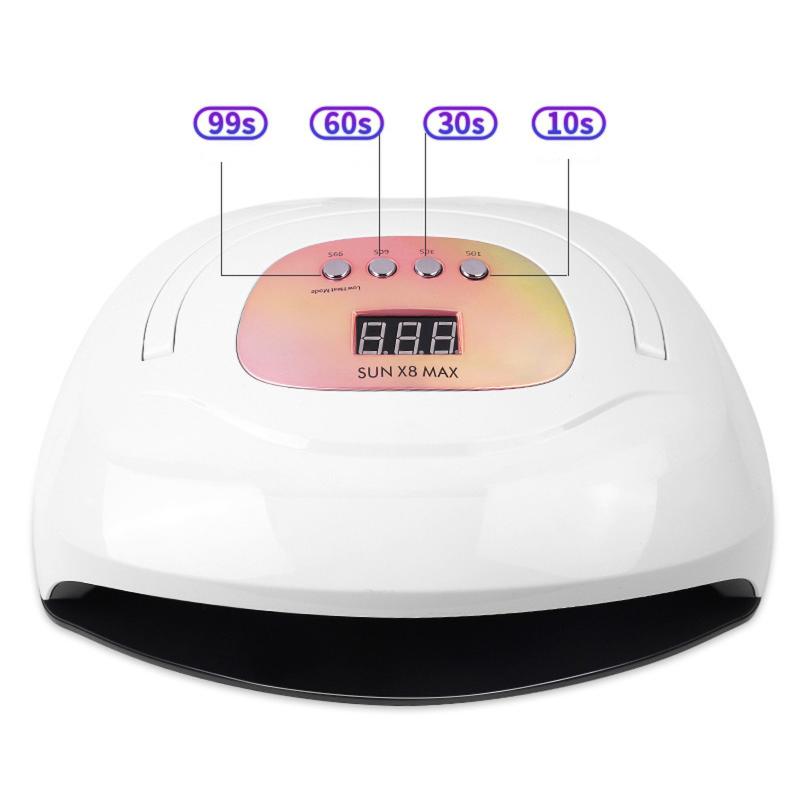 

Gel UV Nail Lamp 150W Nail Dryer Polish 57 LED Lights for Two Hands Professional Salon Curing Lamps with 4 Timer Settings, Eu plug