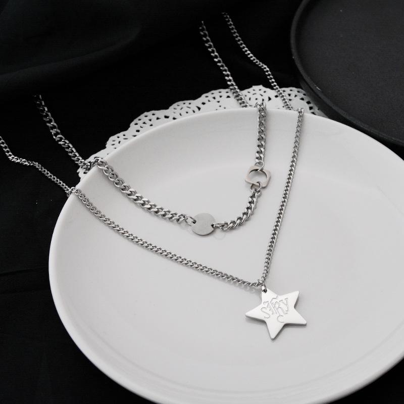 

Fashion multi-layered necklace female simple star hundred matching accessories hot sale