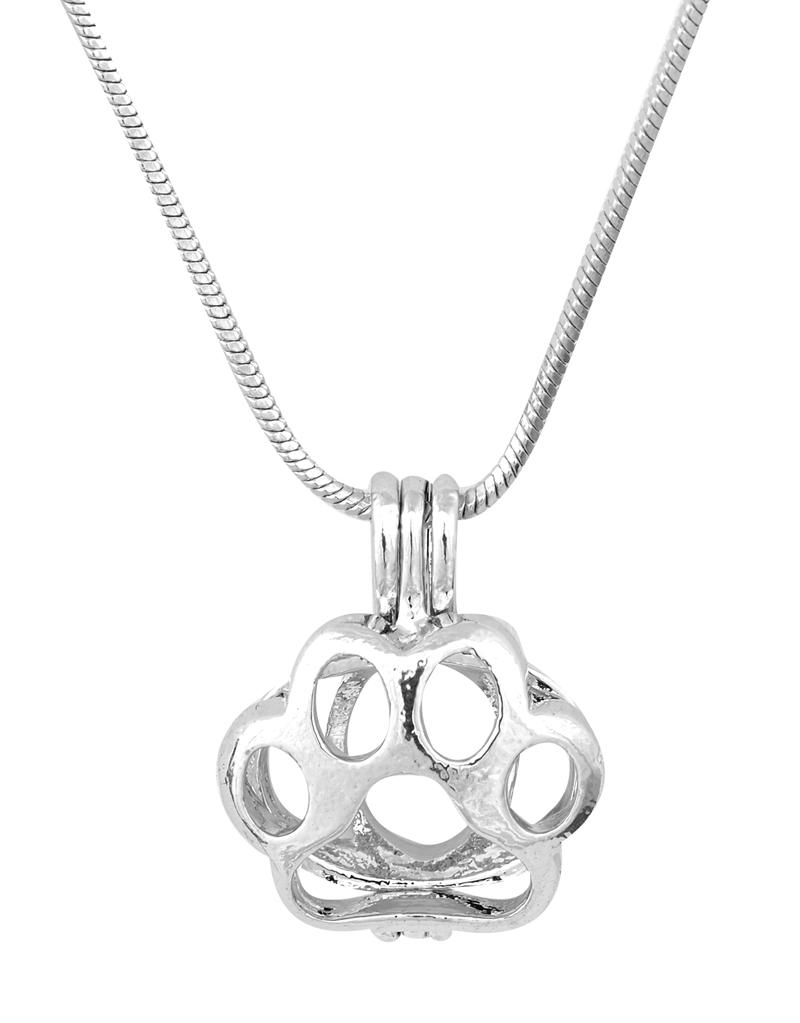 

Beautiful Hollow Cage Pendant Silver Color Pearl Gem Bead Cage Pendant DIY Fashion Jewelry P84