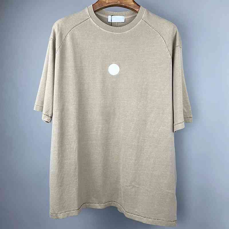 

Men's T-Shirts simple Vintage summer T-shirt European and American hip hop Loose couple retro Street short sleeve 07C5, Dark grey-pj008