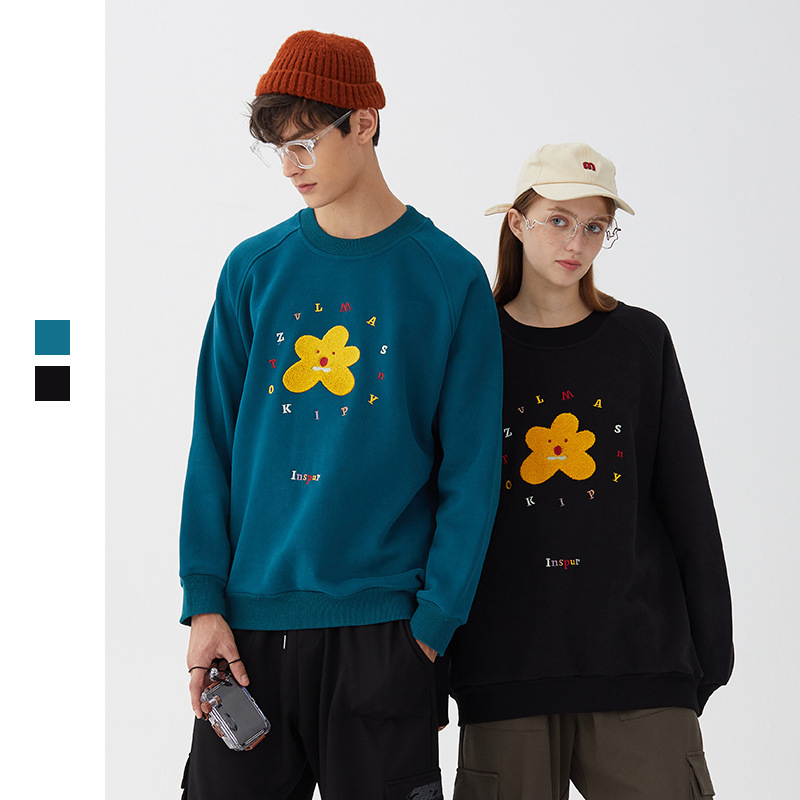 

2020 Winter Sweatshirts Casual Cartoon Leotard Jumper Streetwear Hip Hop Long Sleeve-to-neck Male Tabs Tops, Purple