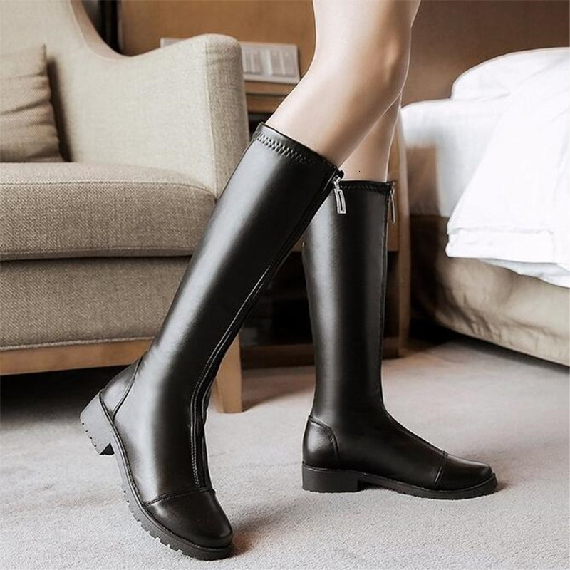 

2021 Women's Size Mid-tube Suede Pointed to Boots in Thick, Casual Fashion Elastic Thin Shoes Oyk1, 8808-01