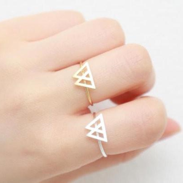 

Fashion latest elements band rings geometric mountain ring hand welding copper for women wholesale