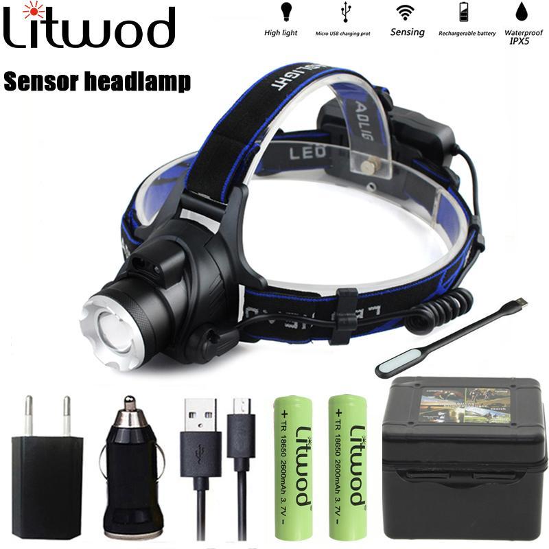 

Fishing Headlights Headlamp Camping Hiking Waterproof Led Bulbs Litwod Lantern Xml T6 Lithium Ion Rechargeable Xm-l21