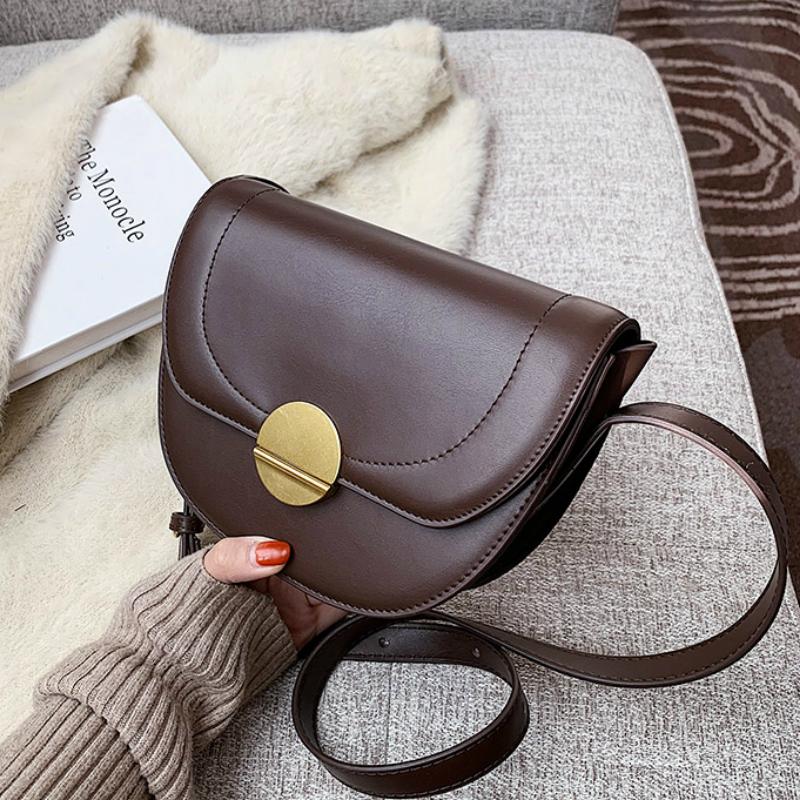 

PU Leather Crossbody Bags For Women 2020 Fashion Small Solid Colors Shoulder Bag Female Handbags And Purses Sac A Main Femme, Black