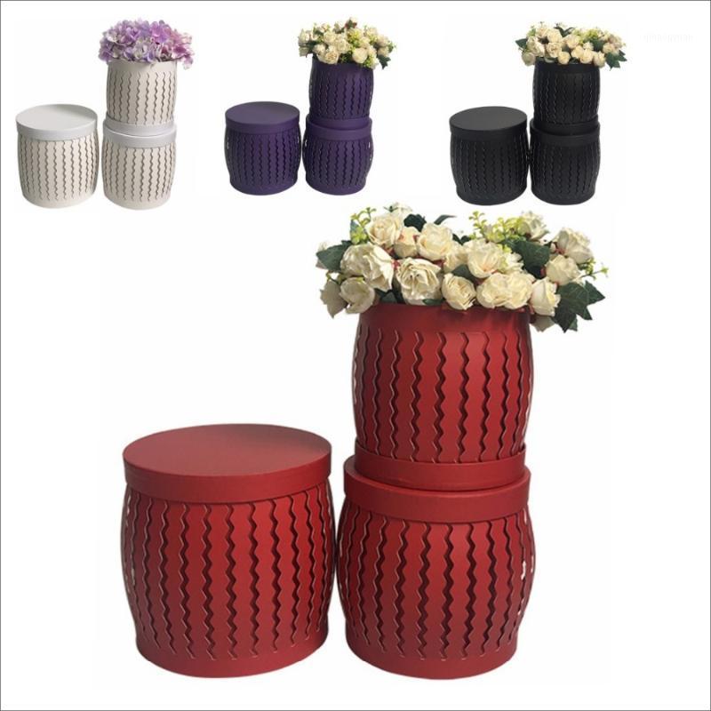

2020 New design 3PCS/set Hollow valentine's day gift box,wedding party decoration florist flower box,favors gifts for gusests1