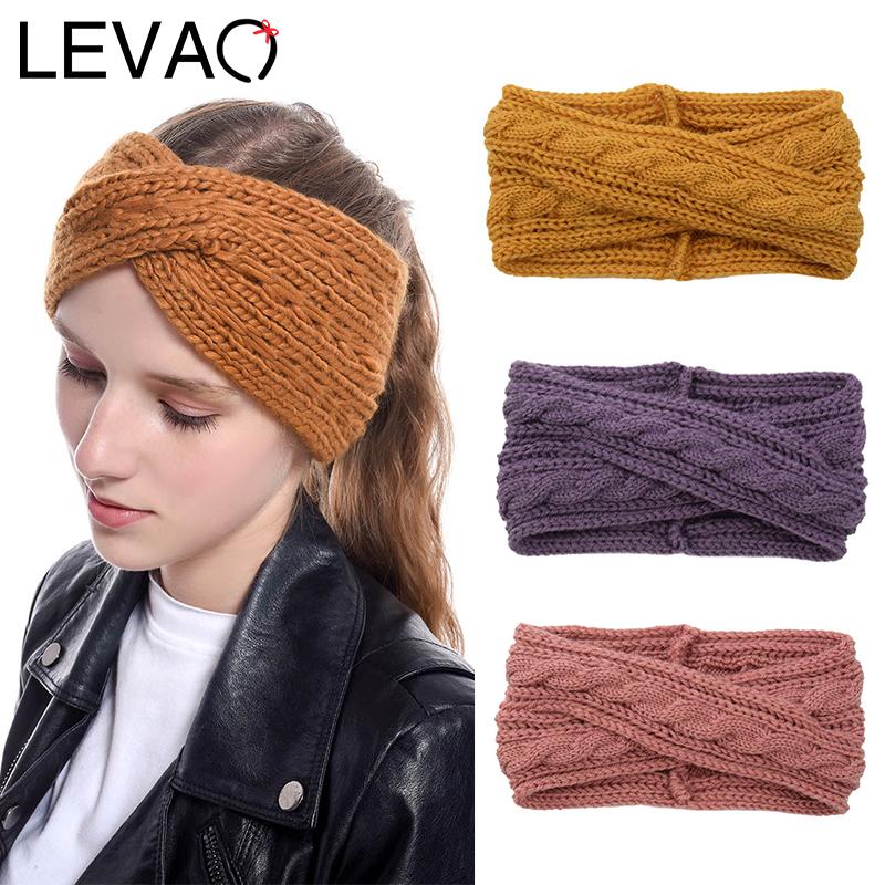 

LEVAO Soft Knitted Headband Solid Hair Band Baby Women Girls Elastic Turban Bezel Hairband Female Lady Hair Accessories Headwear