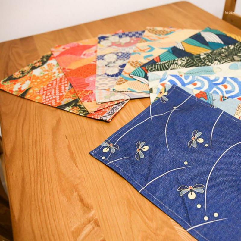 

Japanese Handmade Cotton Linen Bowl Mat Heat Insulation Plate Mat Western Decorative Pads Multi-purpose Tableware Mats1