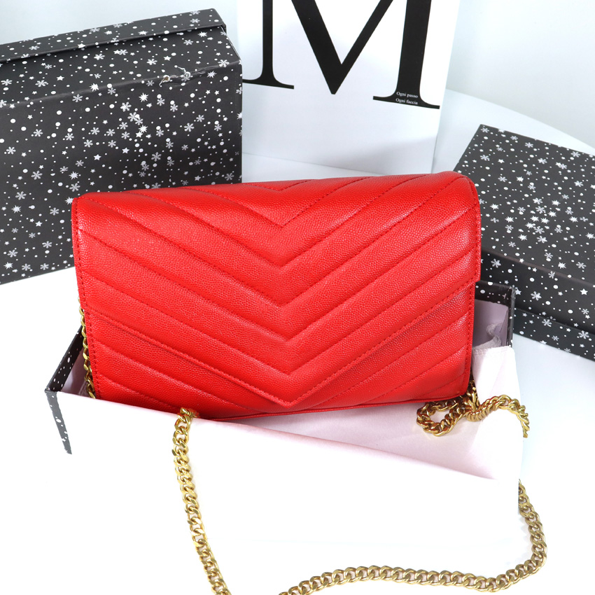 

Handbag Top quality Genuine Leather Fashion Crossbody bag Metal chain Handbags Flip cover wallet purse diagonal women Shoulder Bags 006, Dust bag