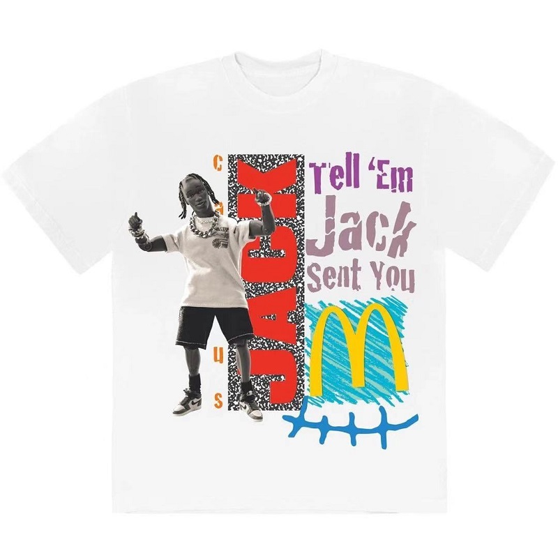 

2021 Spring Summer Travis Hot Cactus Snack Bar Collaborate Tee Skateboard Mens t shirt Women Street Casual Tshirt, White