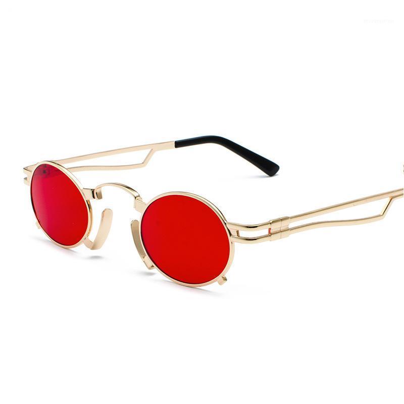 

Small Frame Punk Sunglasses Men Women Metal Oval Sun Gasses Hollow Legs Brand Designer Cool Harajuku Style Lunette1