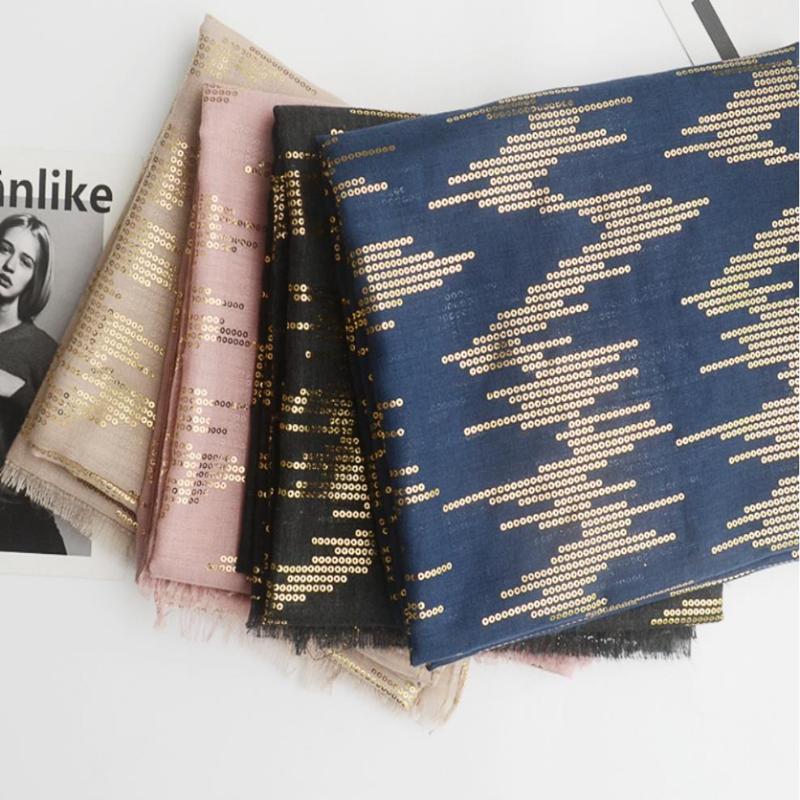 

Fashion Gold shimmer scarf wave pattern popular muslim hijabs malaysia turban