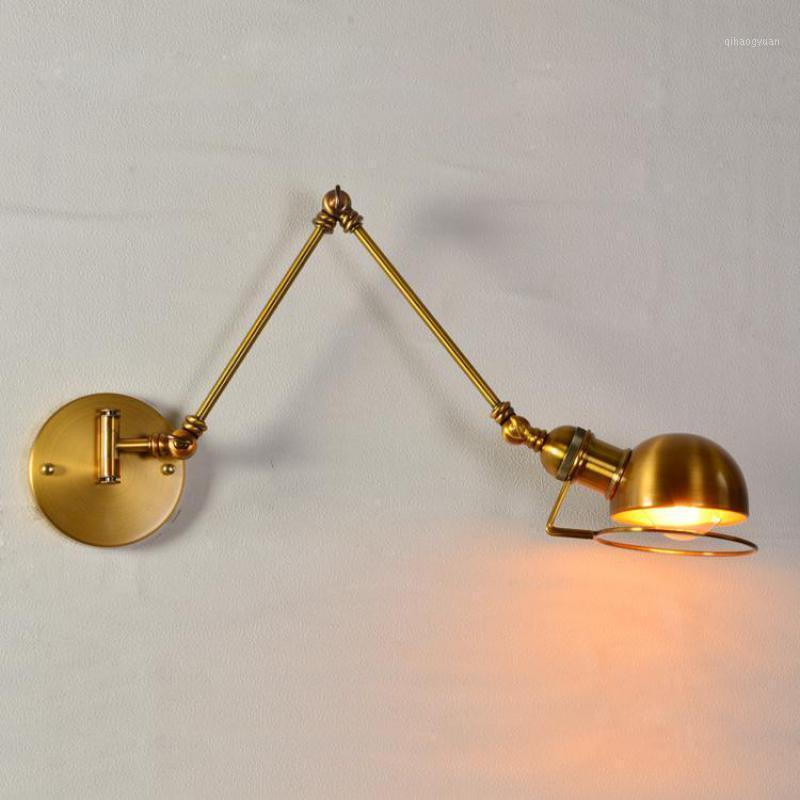 

Ancient Coffee house Bronze Wall lights Retro Iron Bar lighting E27 led Mirror lamp Bedside Wall Lamp home office reading light1