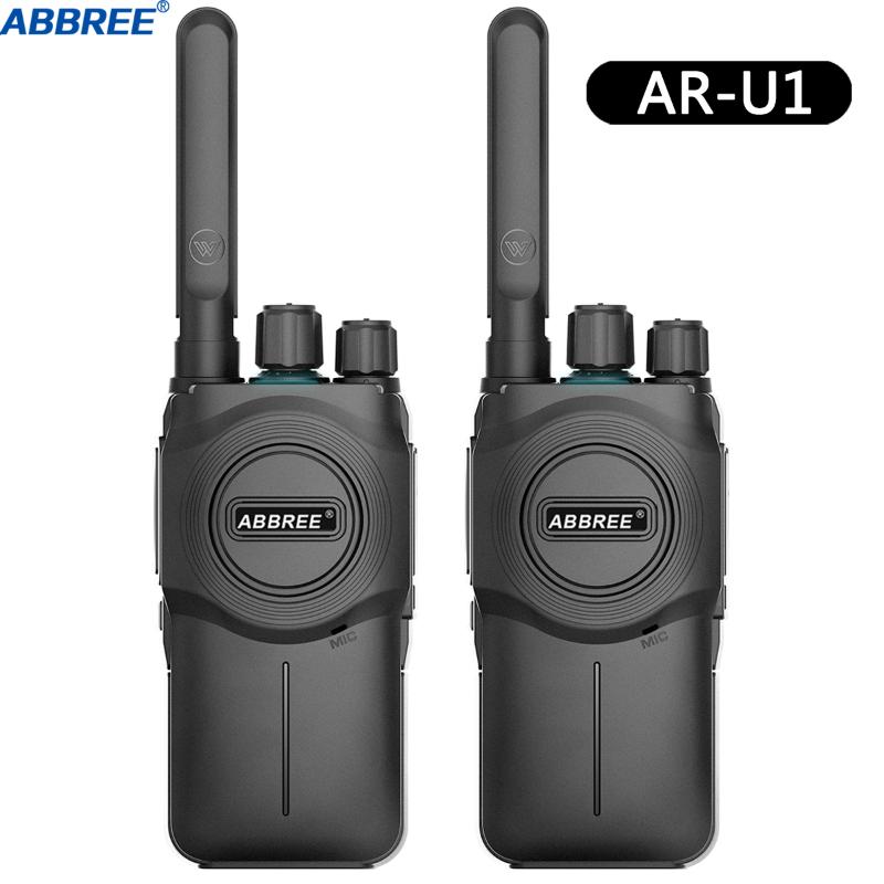 

2PCS ABBREE AR-U1 mini Walkie Talkie Radio Communicator uhf band 400-470MHz Amateur Radio Two Way baofeng bf-888s bf888s